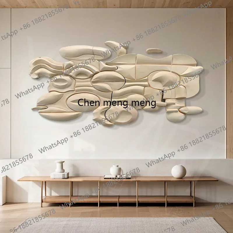 

irregular high-end three-dimensional carving, modern simple living room sofa background decorative painting