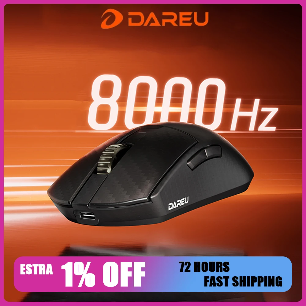 

Беспроводная мышь Dareu A950Ultra, трехрежимная мышь, 8000 Гц, частота запуска, легкие игровые мыши из углеродного волокна, аксессуары для ПК для геймеров