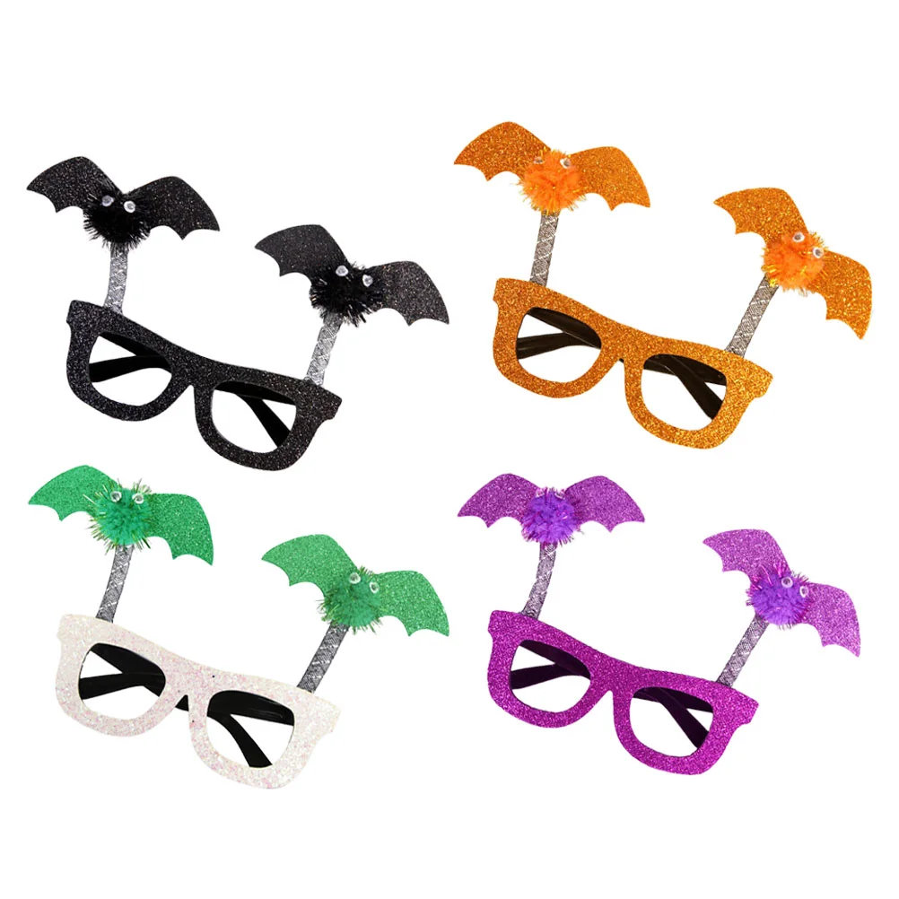 

4 Pcs Bat Glasses Frame Halloween Accessories Frames for Makeup Prop Party Festival Costume Props Stuff