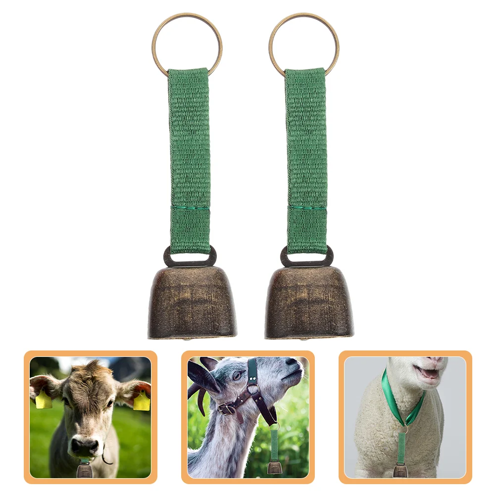 2 Pcs Camping Accessories Outdoor Bell Metal Bells Anti Lost Cow Hiking for Cattle