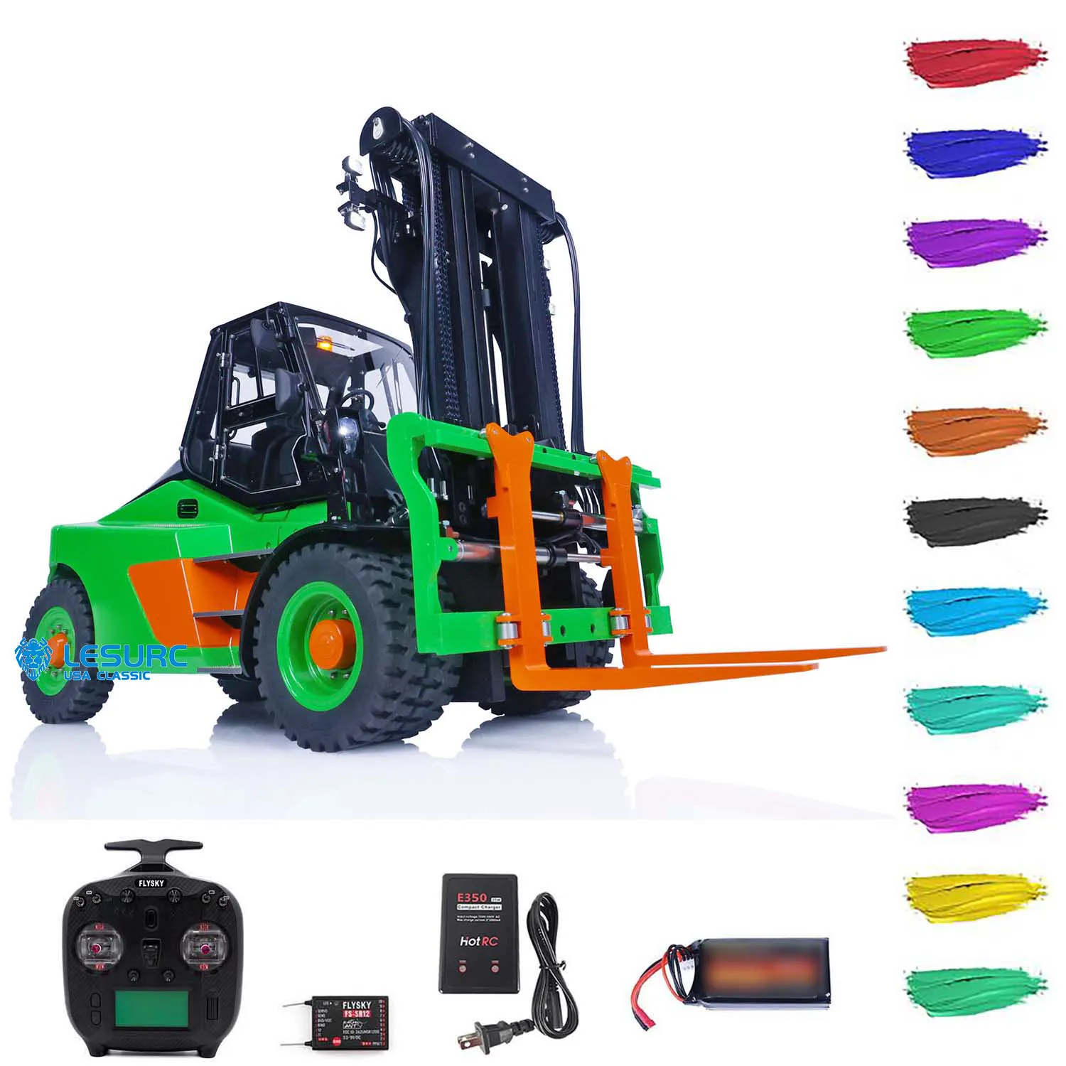 LESU Aoue-LD160S RC 1:14 Hydraulic Metal Forklift Radio Controller Truck Engineering Cars Toys Painted Assembled Model For Aduit