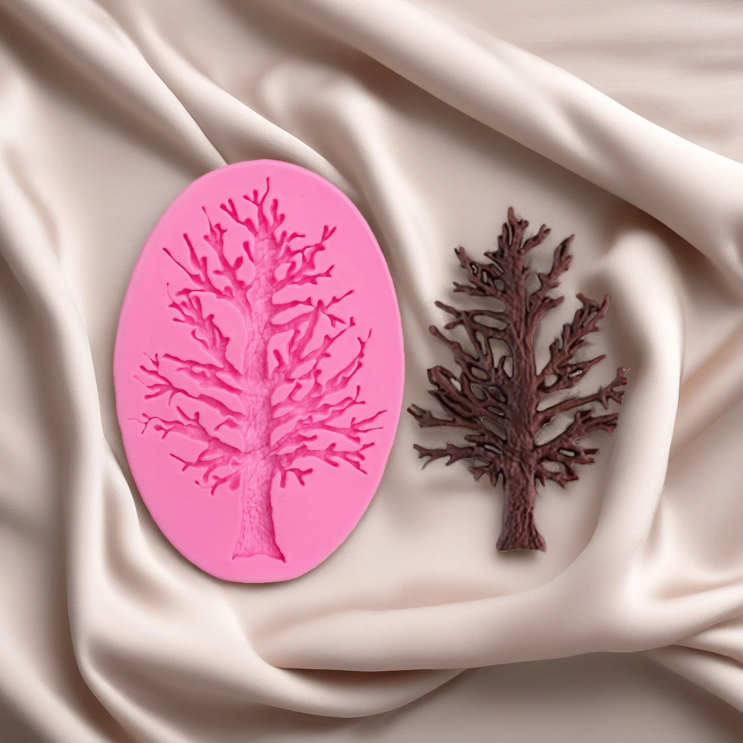 Christmas Tree Silicone Candy Cupcakes Molds Fondant Chocolate Sugarcraft Branch Mold for Cakes