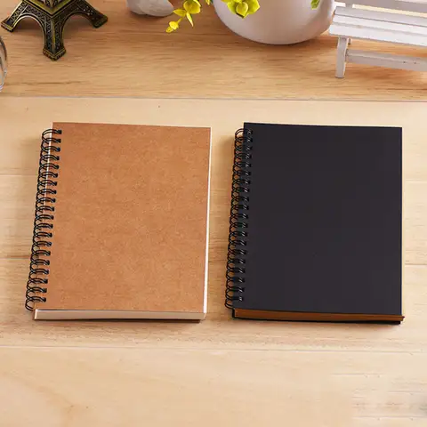 Blank Notebook A5 A6 Spiral Sketchbook Graffiti Notebook Diary Journal School Supplies 50 Sheets Kawaii Korean Stationery