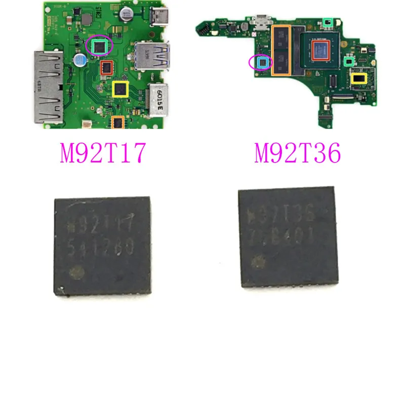 Imagem -05 - Gerenciamento de Bateria Chips ic para Nintendo Switch Console Display Compatível com Hdmi M92t36 Pi3usb30532zle Pi3usb Bq24193