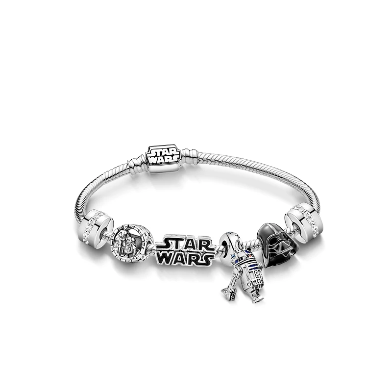 Hot Sale Disney The Mandalorian Charm Star Wars Beads Fits Original Pandora Woman Bracelet Star Wars Plata De Ley Diy Jewelry