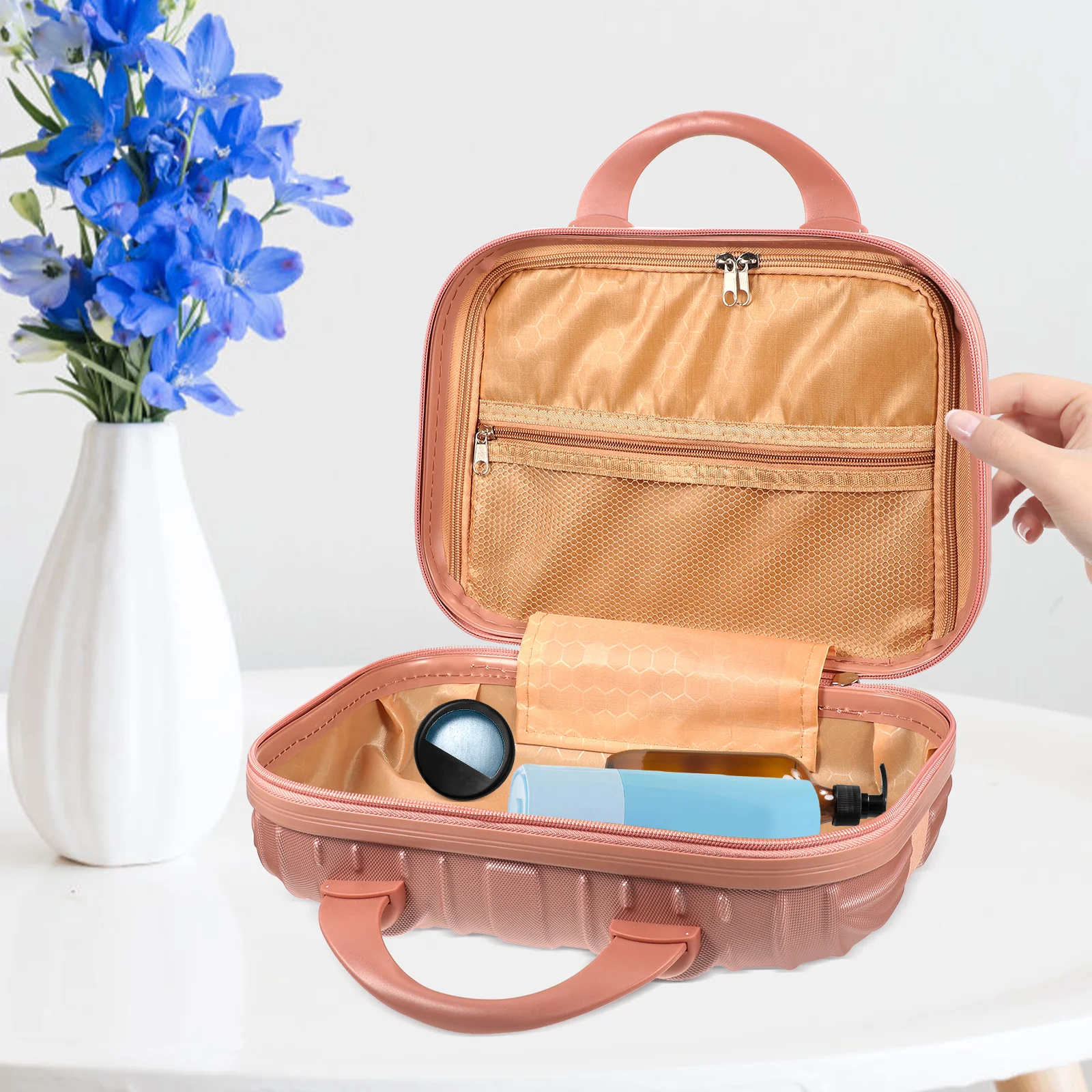

Large Capacity Travel Makeup Bag Storage Box Organizer Portable Case For Women Multifunctional Nail Art Supplies Holder