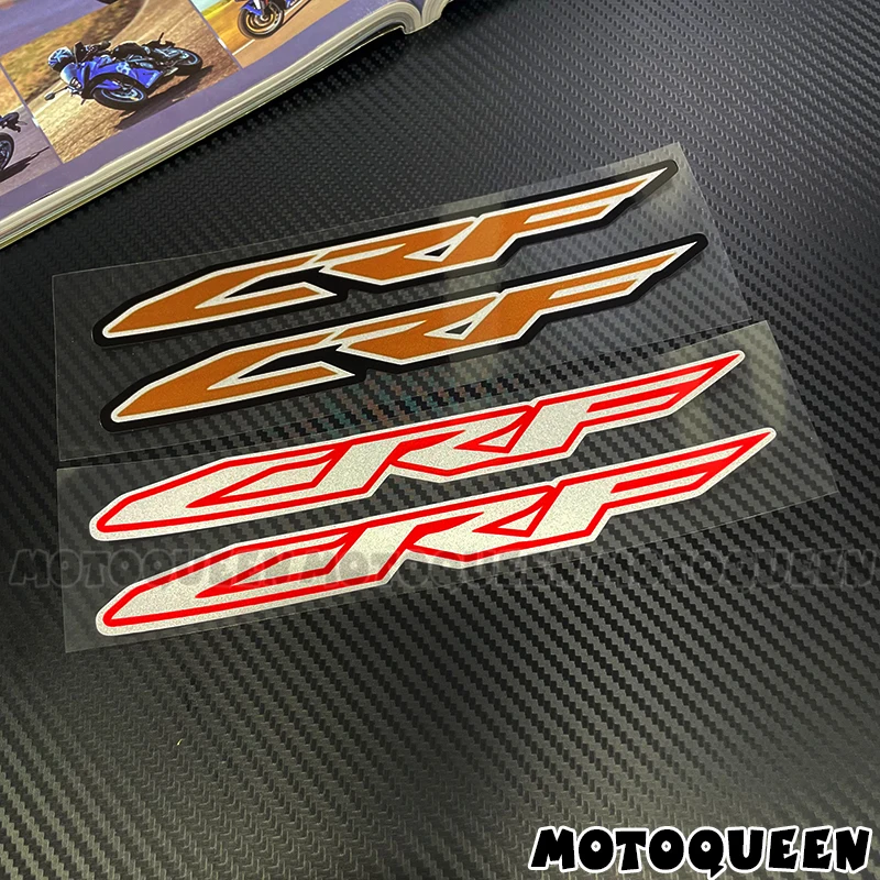 For Honda CRF 250F 250L 300L 450X 450R 1100 CRF450 Motorcycle Fairing Body Side Emblem Logo Decor Reflective Decals Stickers