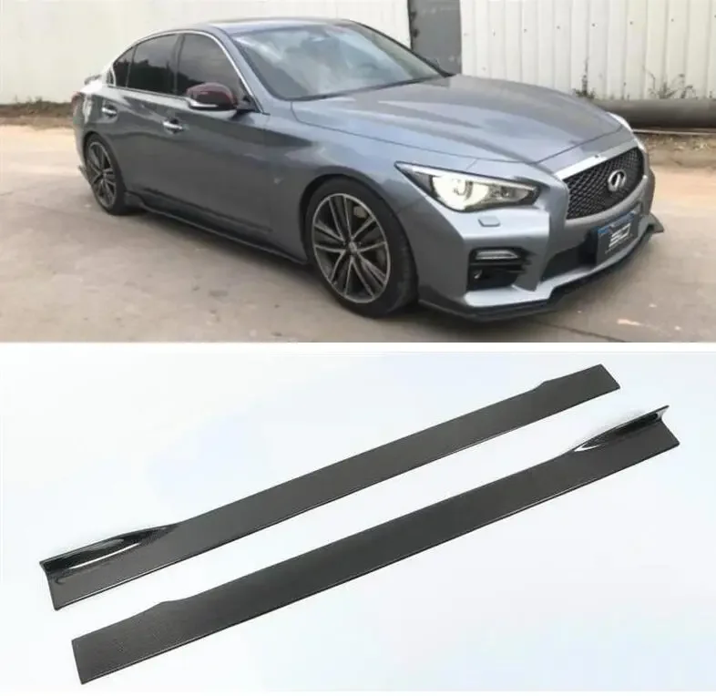 

Carbon Fiber For Infiniti Q50 Q50S Q50L 2015-2023 Side Panels Body Skirts Kit lip Cover