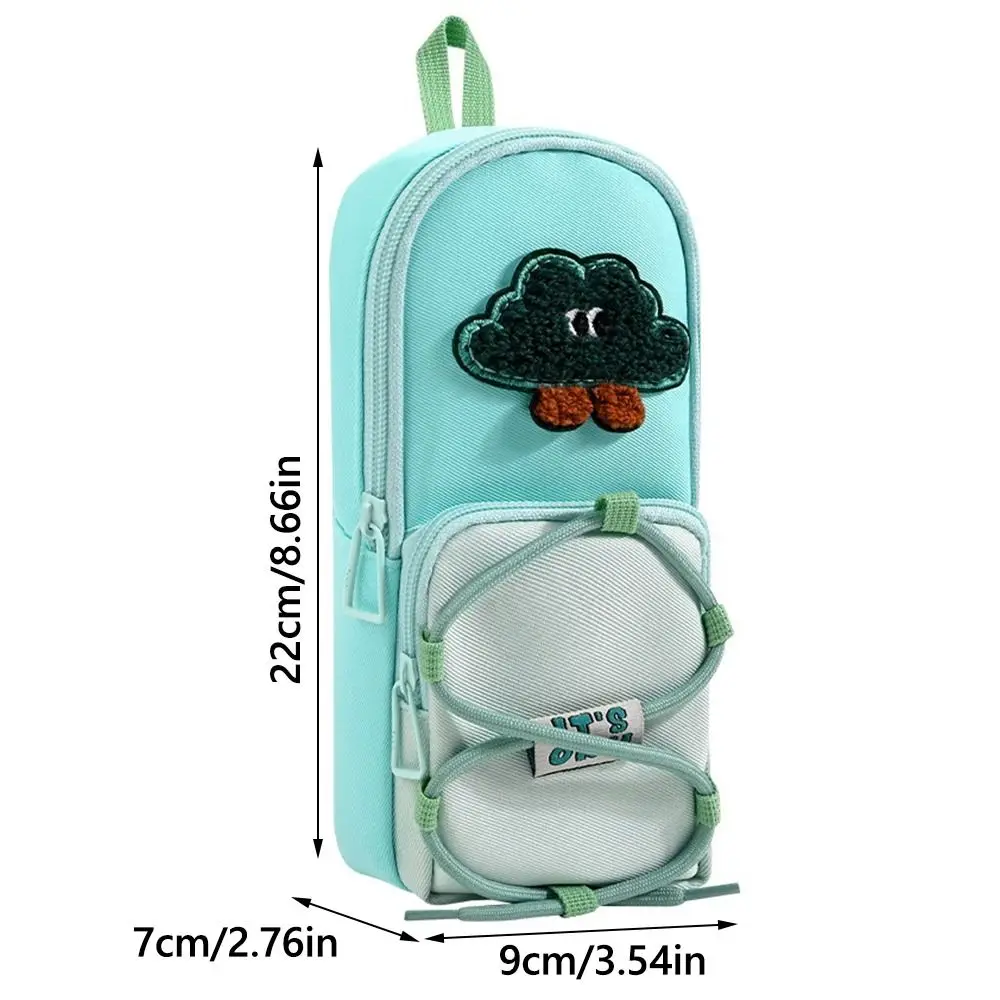 Drawstring Design Pencil Case Multilayer Large Capacity Pen Bag Dirty-proof Multi-functional Stationery Storage Bag Students