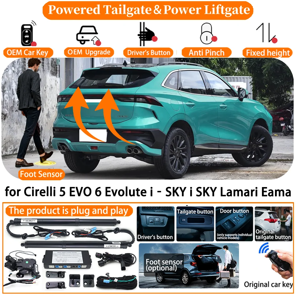Powered Tailgate system for Cirelli 5 EVO 6 Evolute i‑SKY i SKY Lamari Eama Automatic Electric Power Tailgate Tail Gate Lift