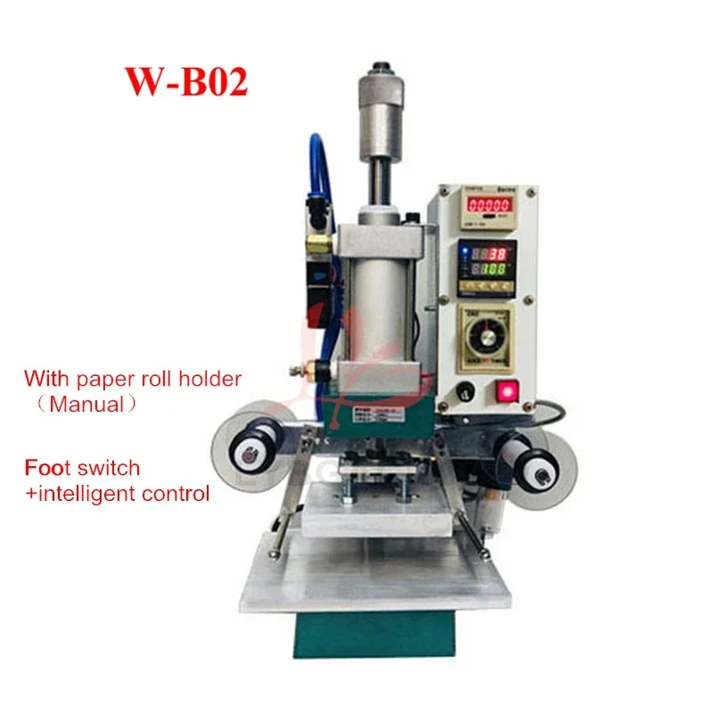 Imagem -05 - Máquina de Gravação do Logotipo do Couro Pneumático Inteiramente Automático Máquina de Carimbo Quente para o Papel Madeira Cartão do Pvc Calor Que Pressiona 220v 110v