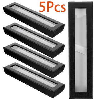 5Pcs 천국과 지구 커버 펜 케이스 블랙 펜 홀더 컬러 젤 펜 시계 케이스 홀더 펜 디스플레이 케이스 단일 펜 컨테이너