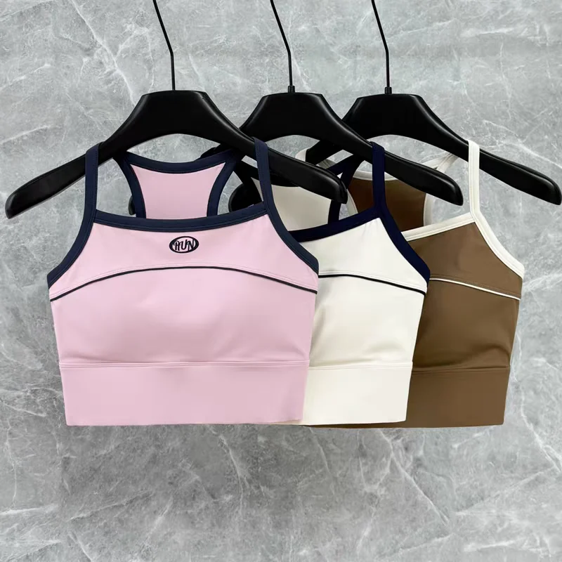 Women Sexy Sports Bra Crop Tops Tube Top Bra Female Streetwear Sleeveless Sport Lingerie Tee Crop Top Sports Vest Yoga Bra