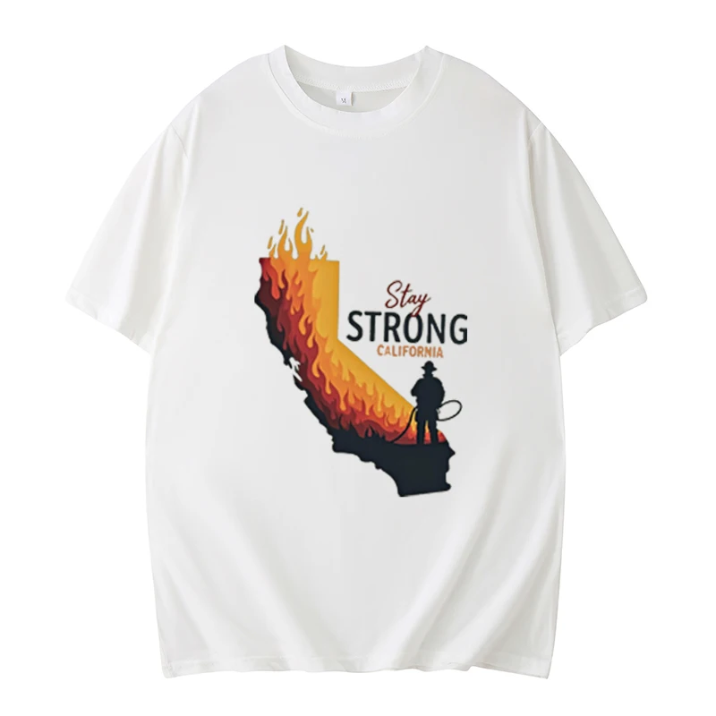 Pray for Los Angeles California Oversized T-Shirt, Firefighter Support, Wildfire Awareness, Fire Recovery, Fire Support, Unisex