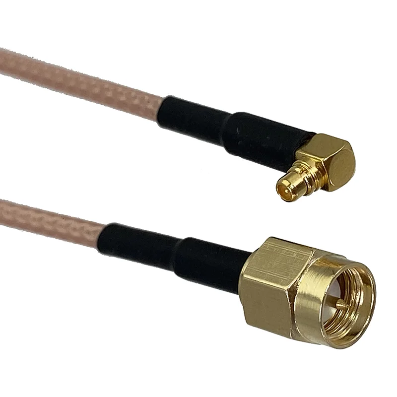 2Pcs 20cm MMCX to SMA Female Plug to MMCX-J Male 90 degree RPSMA Pigtail RP-SMA RF Jumper RG316 Cable