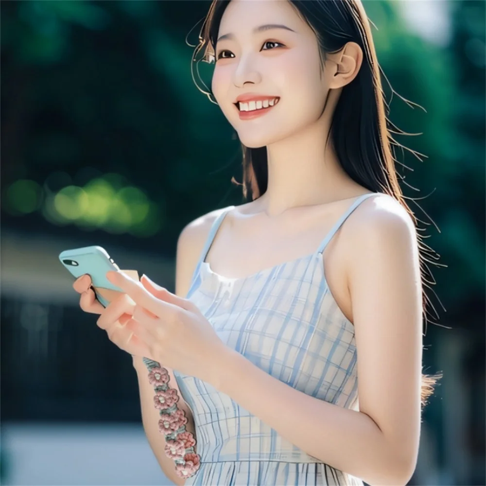 Polyester Thread Woven Bag Pendant Boho Phone Lanyard Flower Charm For Trendy Ornament Gift Idea Phone Decoration