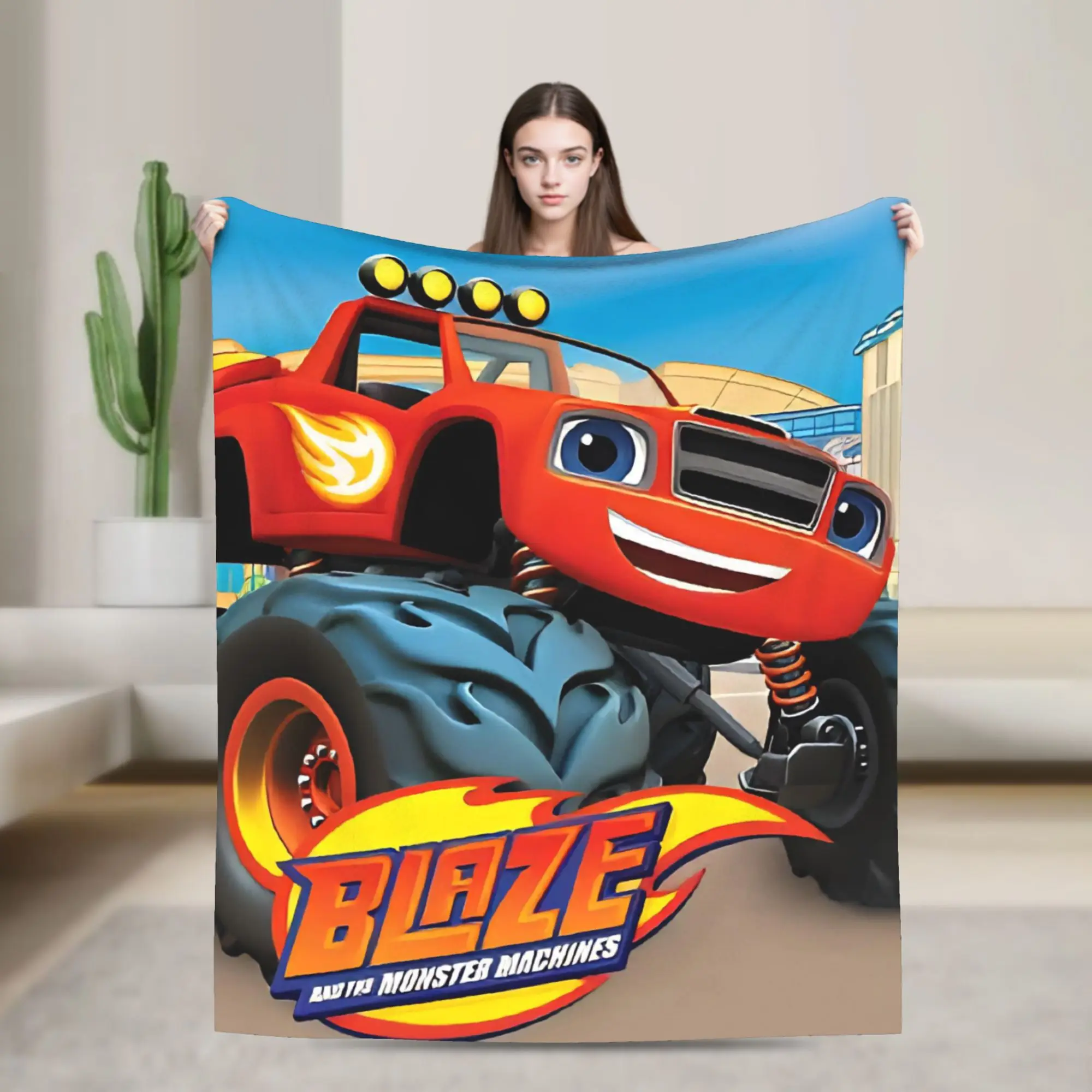 Blaze and the Monster Machines Merch Blanket Super Soft Cozy Throw Blankets for Sofa 50x60 Inches Multi-size Throws And Blankets