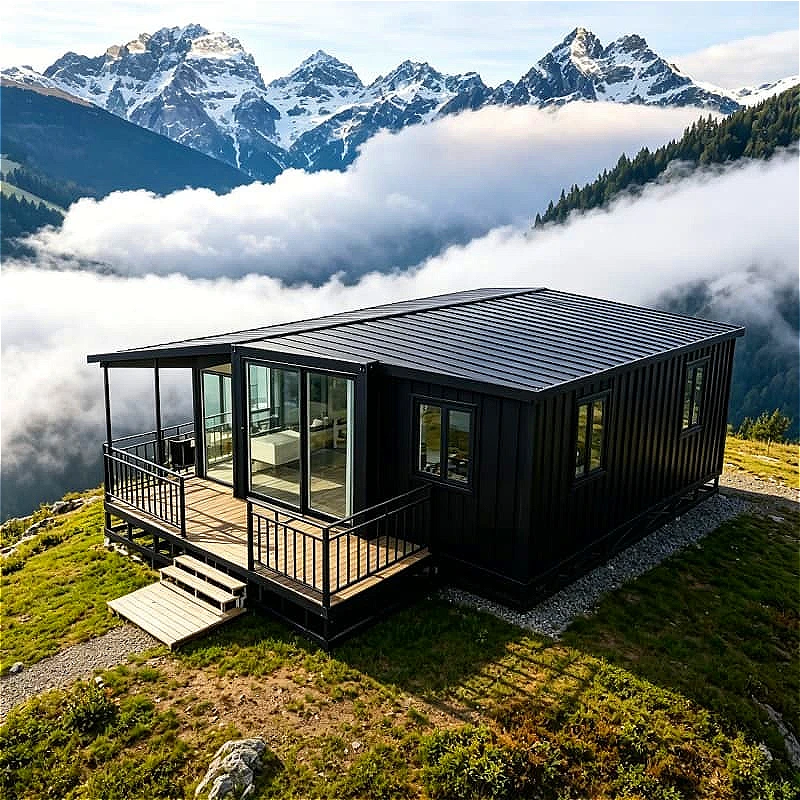 Collapsible Container House Fold Up Modular Home Customized Fireproof Insulated Portable Cabin Off Grid Remote Property Retreat