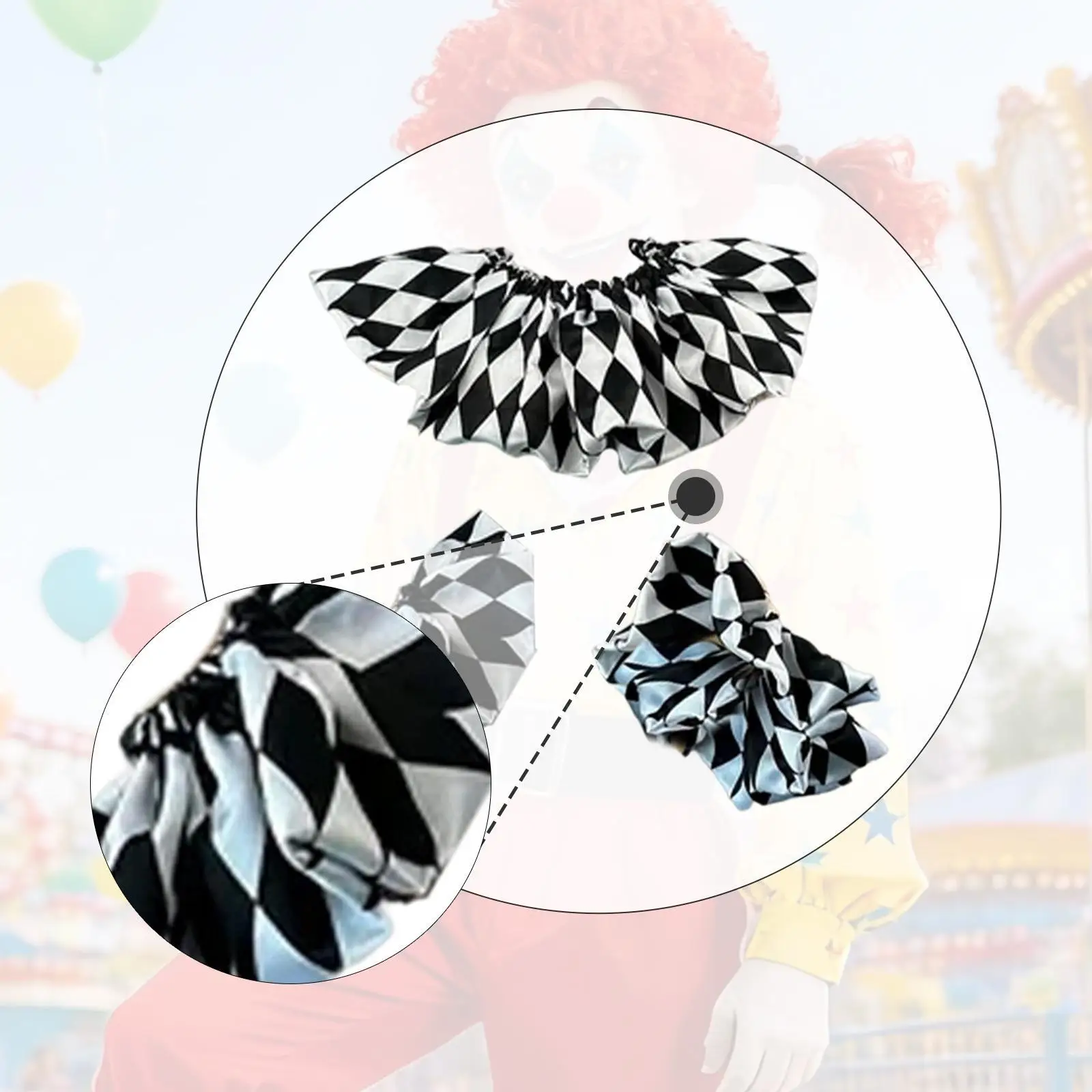 

Fake Collar and Cuffs Set Decorative Ruffle Neck Accessory for Halloween Party Cosplay Festival Concert Adults Gathering
