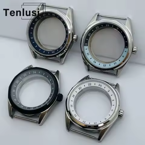 Tenlusi 39mm NH35 NH34 NH36 NH38 NH39 NH70 NH72 Watch Case Sterile Sapphire Glass Chapter Ring Silver Black Gold Rose Gold Case
