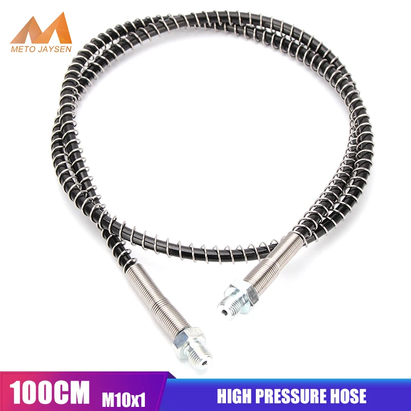 

100cm High-Pressure Nylon Hose M10x1 Thread 40Mpa 400Bar 6000psi PCP Pneumatics Air Refilling with Spring Wrapped Air Pumps