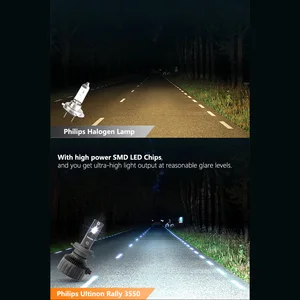 Philips-Púnultinon Rally LED-Auto Leuchtturm, Hochleistungslumen, weiße Lampen, 2x, 3550, H7, H7, H11, 100W, 9000LM, HB3, HB4, HIR2, 6500K 10 Hauptverkauf Leuchtturm Moto Rally - №3