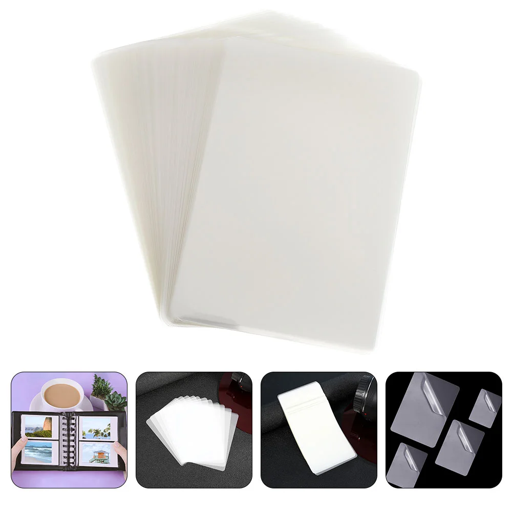 

100 Sheets Practical Waterproof Laminating Film Photo Plastic Films Pouches for Picture