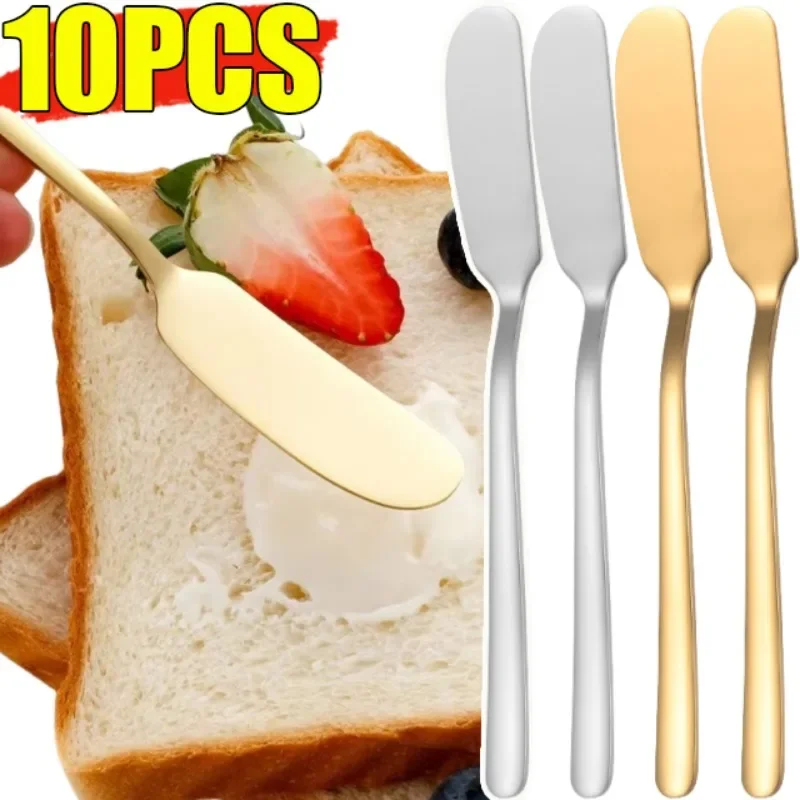 Stainless Steel Butter Knives Cheese Spreader Gold Silver Can Scraper for Dessert Sandwiches Baking Party Wedding Cheese Tools