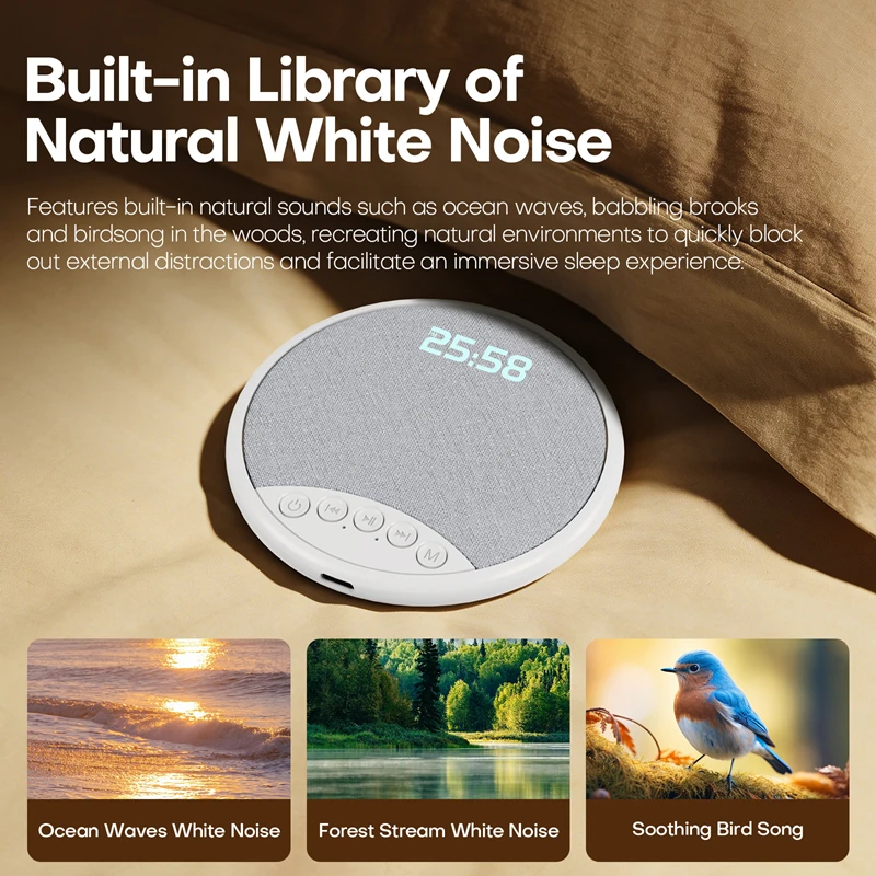 Lenovo Pillow Speaker HiFi Sle - White Noise Machine Sleep recension och pris