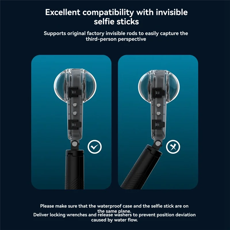 

A16Q-Invisible Dive Case For Insta 360 X4 Waterproof Housing Cover Underwater 50M Dive Shell Accessories