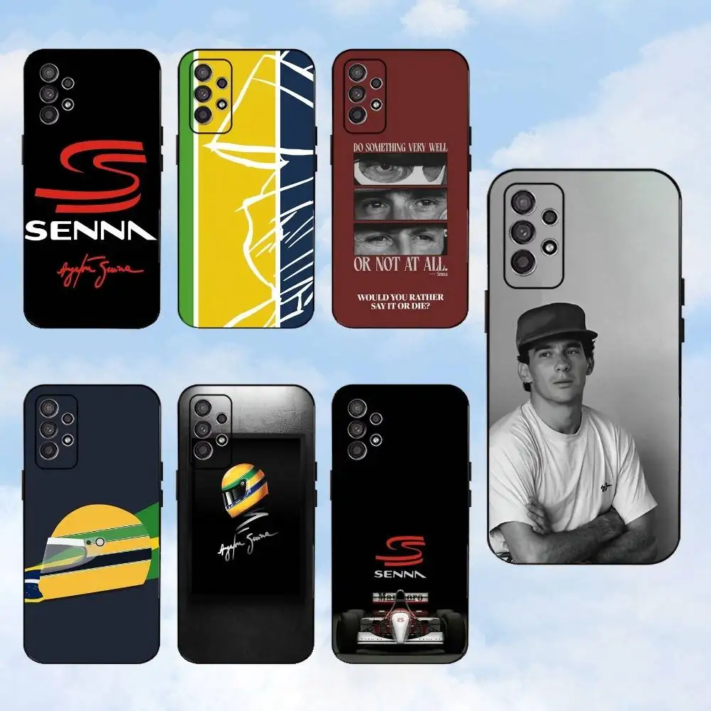 

Racing Driver A-Ayrton S-Senna Phone Case For Samsung S25,S24,S23,S22,S21,S20,S10,Ultra,Plus,Lite,FE,Soft Silicone Black Cover