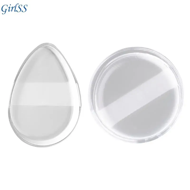 Professional Silicone Makeup Puff Transparent Puff for Women Even Product Distribution No Makeup Waste T4MB