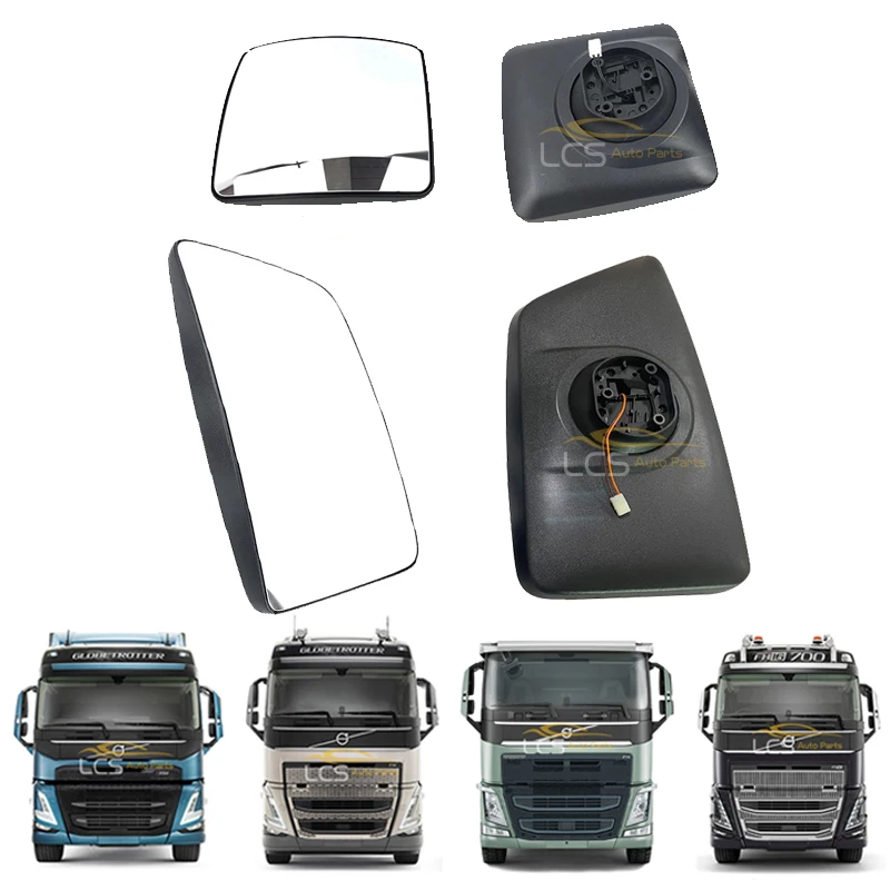 Truck Mirror Parts Replacement For Volvo FM FH Heated Wide Angle Main Mirror Assembly Mirror Lens Glass With Heating