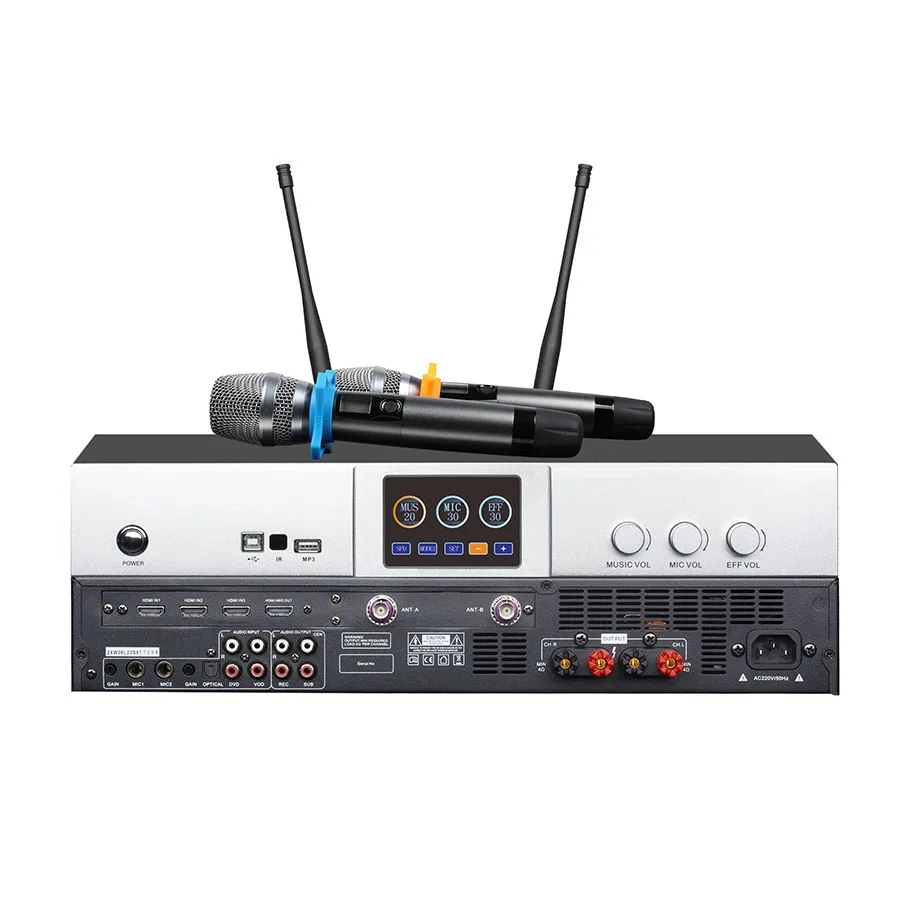 

Профессиональный домашний караоке-усилитель мощностью 600 Вт KS600 (110-240 В) с Bluetooth, DSP и беспроводным микрофоном для пения, записи и вечеринок