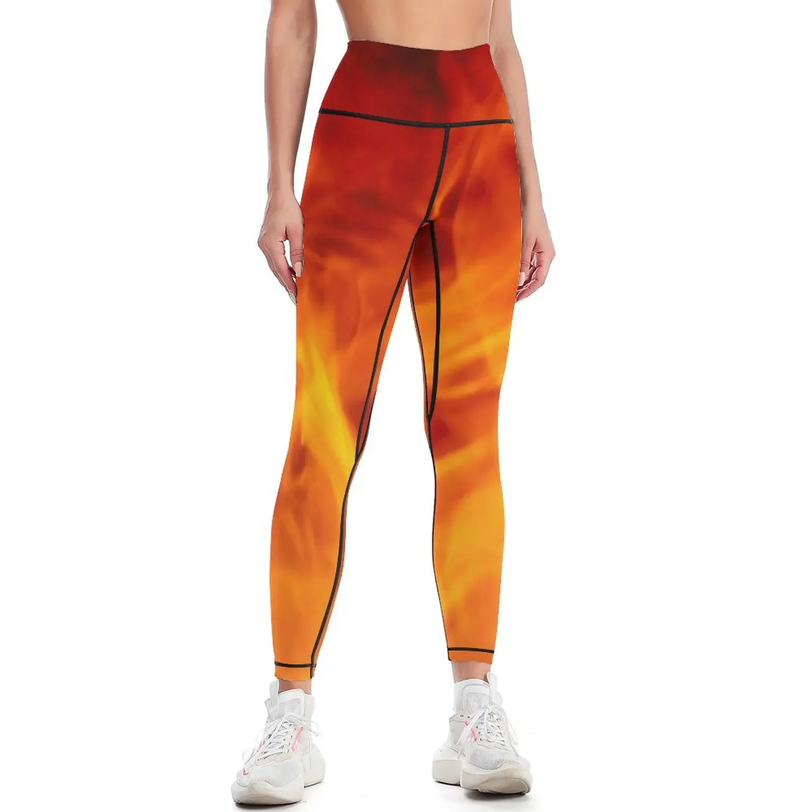 

Fire Flames (close up) Leggings sporty woman gym gym pants Jogger pants Sportswear woman gym Womens Leggings