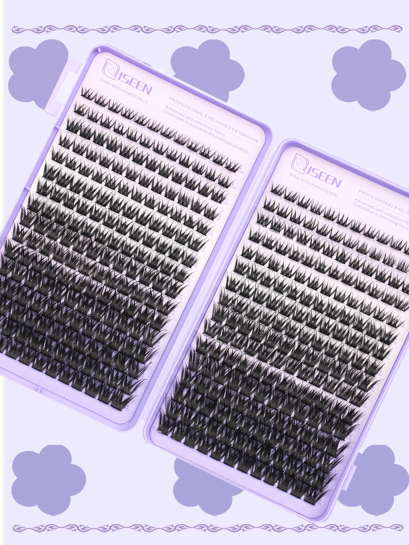 Kit grappoli per ciglia Libro di ciglia individuali sottili di grande capacità Estensioni ciglia a grappolo naturali fai-da-te per principianti