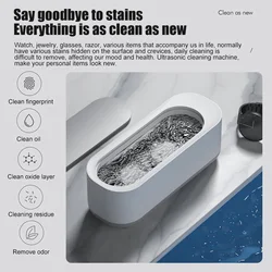 Electric Ultrasonic Cleaner High Frequency Vibration Deep Clean Battery Convenient Glasses Jewelry Tableware Cleaning Machine