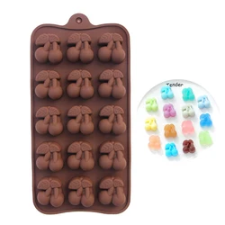 Handmade Cherry Shape Silicone Mold Chocolate Candy Ice Mould Baking Tool