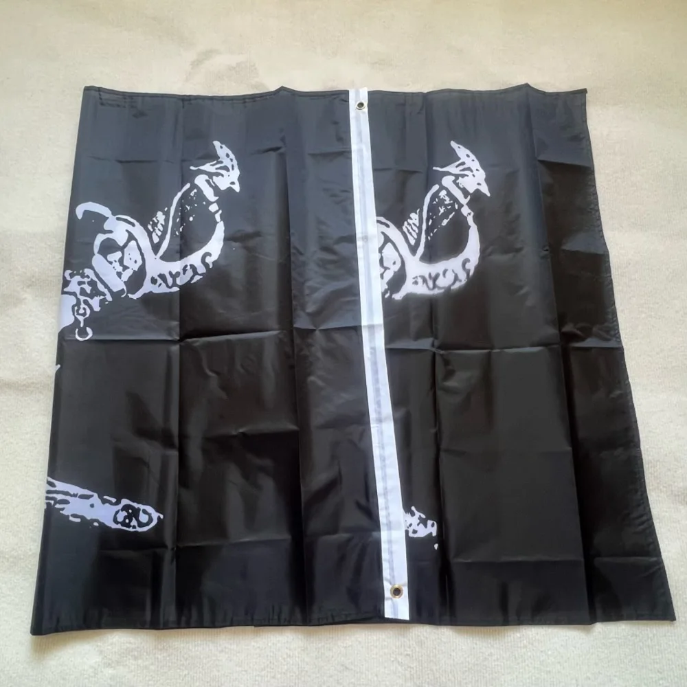 YIXIN Flag Pirate Flag 90x150cm 3x5fts jolly roger Skull Cross bones Pirate Brethren of The Coast Flag polyester hanging banner