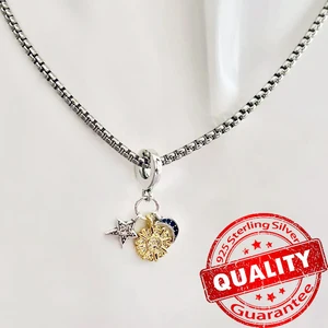 ゴールドシリーズ925スターリングシルバークリスタルボールラブハートエンベロープローズペンダントフィットDIYブレスレットネックレス女性ジュエリーギフト 6ベストセールスシルバーハートチャーム-4