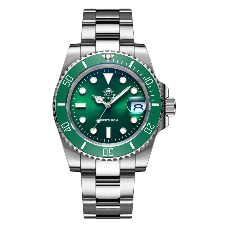 ADDIESDIVE 2023 Neue Männer Quarzuhr Stahl Super Leuchtende Keramik Lünette 200 m Wasserdicht Kalender Armbanduhr Relógio de Quartzo