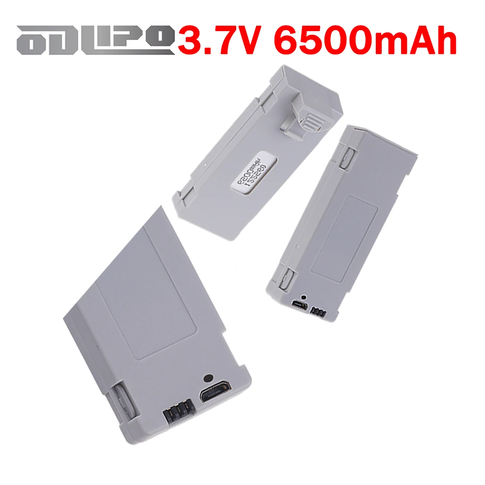 2026 NEW 6500mah 3.7V Lipo Battery For E88 E88PRO E99 P1 K3 P10 A13 S98 E525 RC Drone Quadcopter Spare Battery