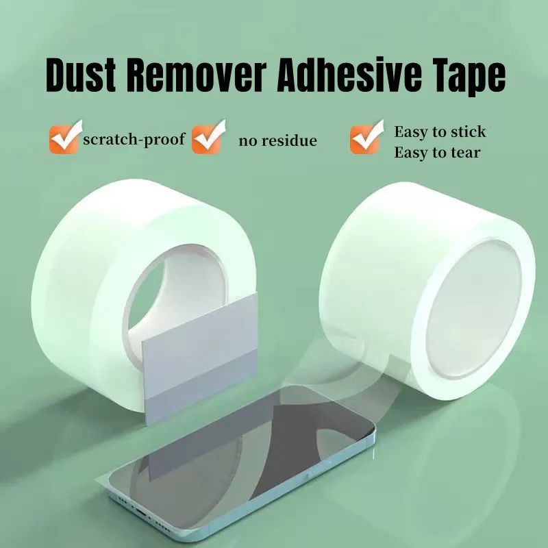 휴대폰 필름 먼지 제거 테이프, 화면 보호기, 먼지 제거 스티커, 정전기 흡착, 지문 청소 아티팩트