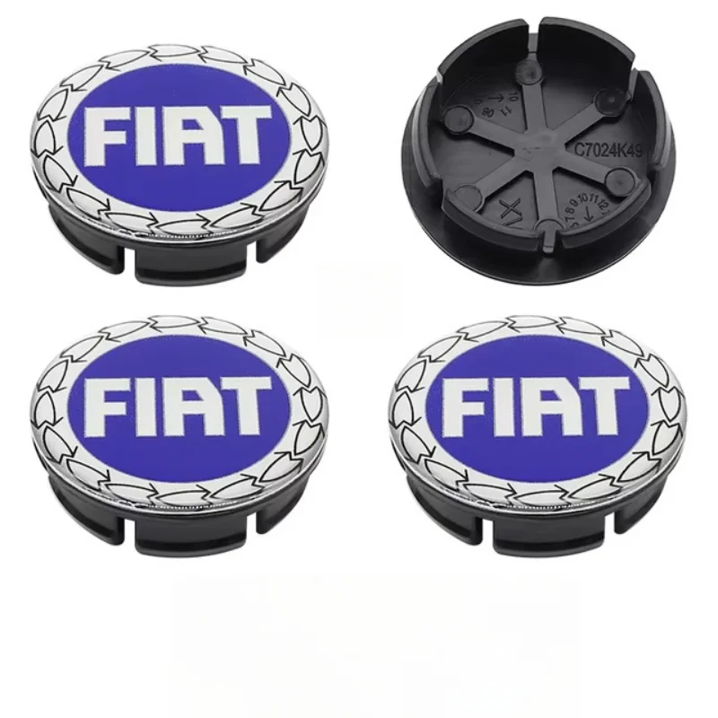 50mm 60mm Car Wheel Center Hub Caps Fiat Emblem Sticker for Fiat 500X 500C Doblo Palio Punto Aegea Panda Siena Stilo Bravo 500