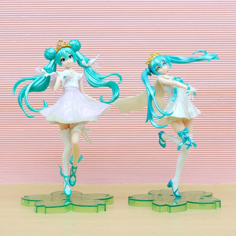 โมเดลตุ๊กตาขยับแขนขาได้อะนิเมะ Hatsune Miku 1ชิ้นของขวัญรูปแกะสลักสำหรับเด็กขนาด18-21ซม.