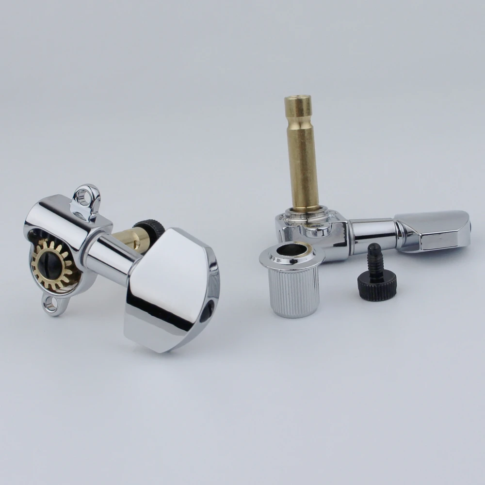 1 Set Of PRS Style Front Locked Guitar Tuner With High-Quality Craftsmanship, 3+3 Exquisite Chrome/Gold Plating