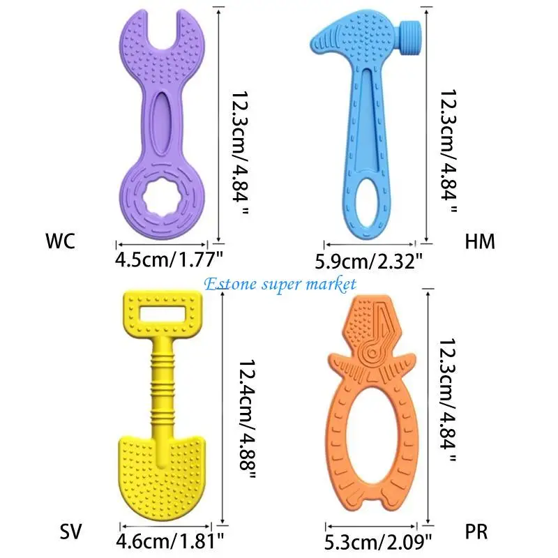 090B 발달 유아 치아 장난감 0-6-12개월 씹는 치아발육기 장난감 유아용 Gif