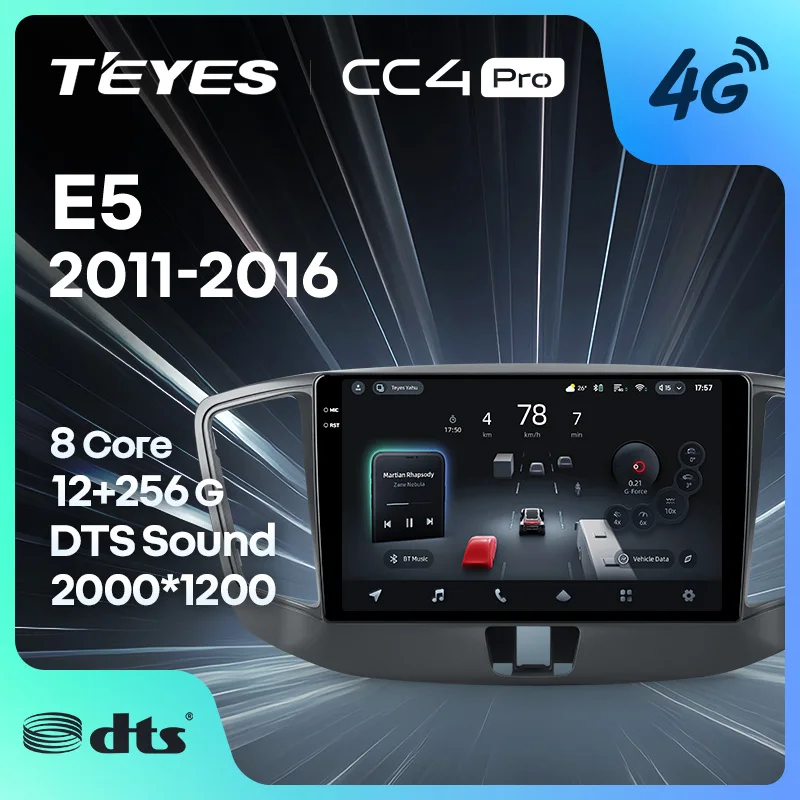 

TEYES CC4 PRO For Chery E5 2011 - 2016 CarPlay Android Auto 2DIN Autoradio Radio Multimedia Stereo