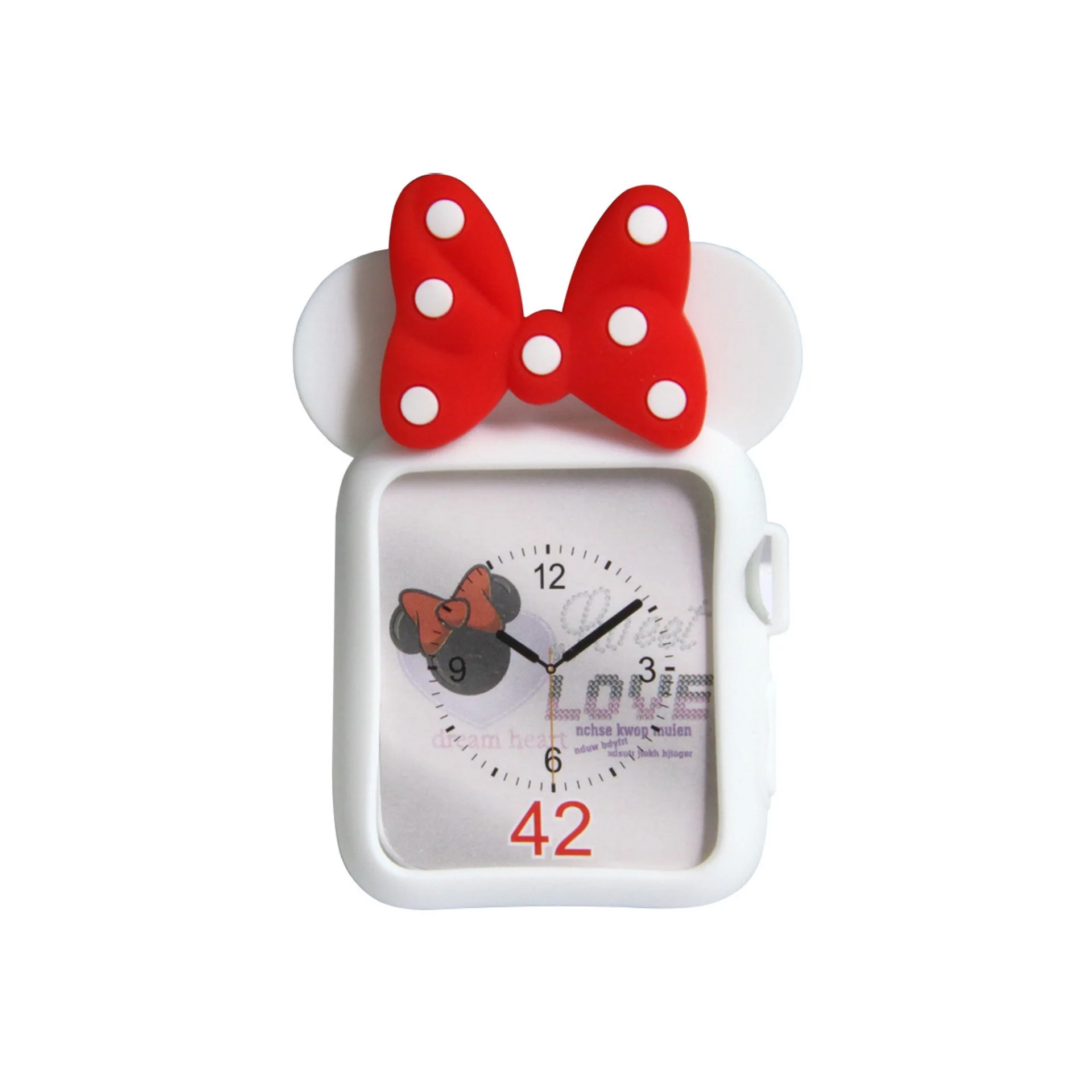 Disney Minnie Mouse Cartoon Silicone Case for Apple Watch Series 5 4 3 2 1 44mm 42mm 40mm 38mm Protector Cover Watchcase Frame