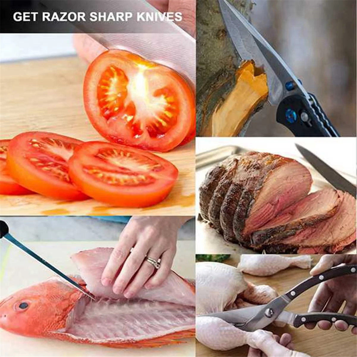 الجودة! 4 قطع مبراة سكاكين ماسية لمبراة السكاكين بزاوية ثابتة. مجموعة المشحذ: 240/400/1000/2000 حصى